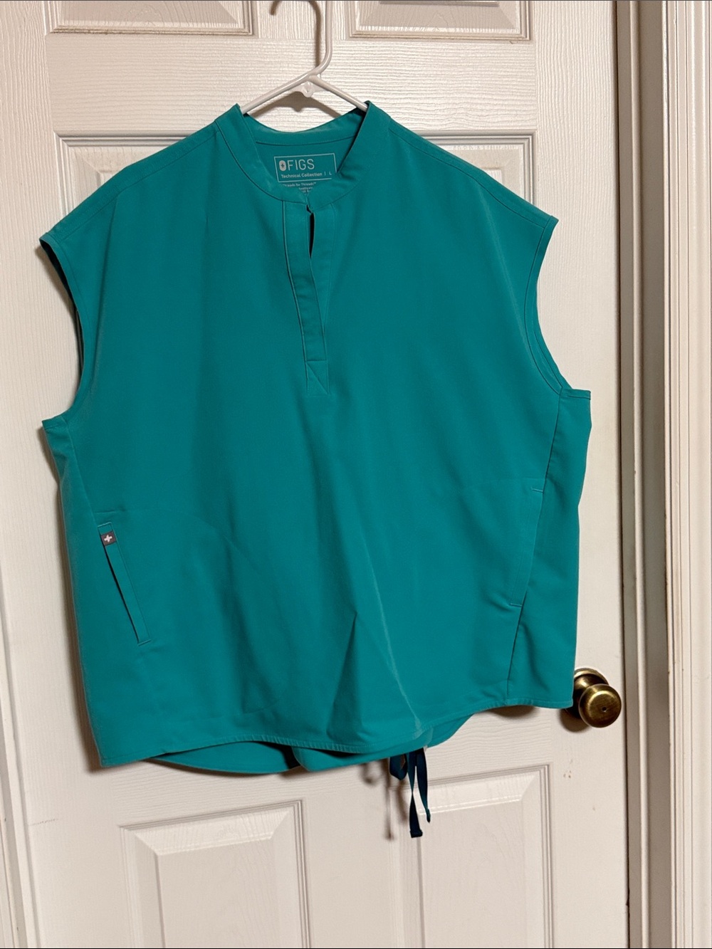 FIGS Teal Rafaela Scrub Top